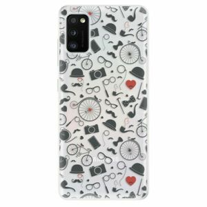 Odolné silikonové pouzdro iSaprio - Vintage Pattern 01 - black - Samsung Galaxy A41 obraz