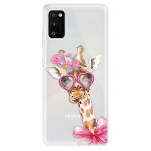 Odolné silikonové pouzdro iSaprio - Lady Giraffe - Samsung Galaxy A41 obraz