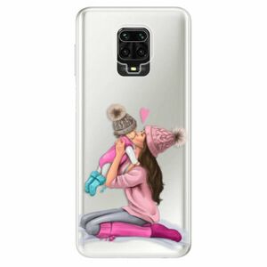 Odolné silikonové pouzdro iSaprio - Kissing Mom - Brunette and Girl - Xiaomi Redmi Note 9 Pro / Note 9S obraz