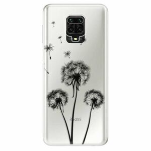 Odolné silikonové pouzdro iSaprio - Three Dandelions - black - Xiaomi Redmi Note 9 Pro / Note 9S obraz