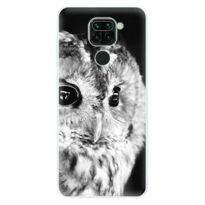 Odolné silikonové pouzdro iSaprio - BW Owl - Xiaomi Redmi Note 9 obraz