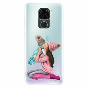 Odolné silikonové pouzdro iSaprio - Kissing Mom - Brunette and Boy - Xiaomi Redmi Note 9 obraz