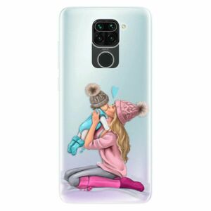 Odolné silikonové pouzdro iSaprio - Kissing Mom - Blond and Boy - Xiaomi Redmi Note 9 obraz