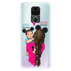 Odolné silikonové pouzdro iSaprio - Mama Mouse Brunette and Boy - Xiaomi Redmi Note 9 obraz