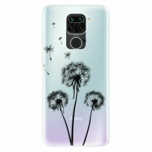 Odolné silikonové pouzdro iSaprio - Three Dandelions - black - Xiaomi Redmi Note 9 obraz