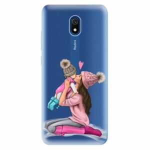 Odolné silikonové pouzdro iSaprio - Kissing Mom - Brunette and Girl - Xiaomi Redmi 8A obraz