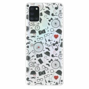 Odolné silikonové pouzdro iSaprio - Vintage Pattern 01 - black - Samsung Galaxy A21s obraz