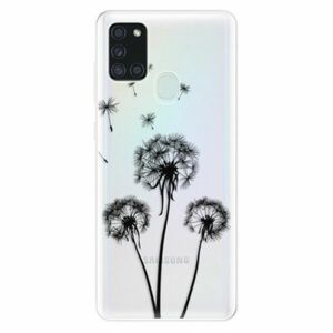 Odolné silikonové pouzdro iSaprio - Three Dandelions - black - Samsung Galaxy A21s obraz