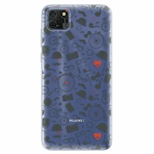 Odolné silikonové pouzdro iSaprio - Vintage Pattern 01 - black - Huawei Y5p obraz