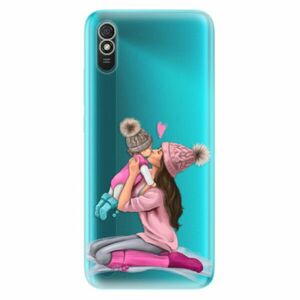 Odolné silikonové pouzdro iSaprio - Kissing Mom - Brunette and Girl - Xiaomi Redmi 9A obraz