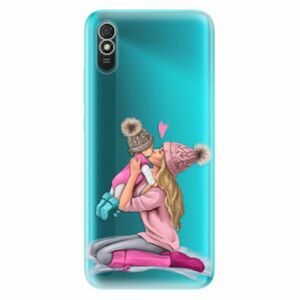 Odolné silikonové pouzdro iSaprio - Kissing Mom - Blond and Girl - Xiaomi Redmi 9A obraz