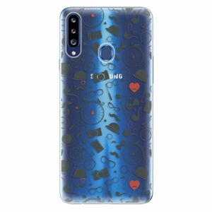 Odolné silikonové pouzdro iSaprio - Vintage Pattern 01 - black - Samsung Galaxy A20s obraz