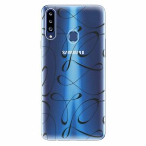 Odolné silikonové pouzdro iSaprio - Fancy - black - Samsung Galaxy A20s obraz