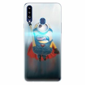 Odolné silikonové pouzdro iSaprio - Mimons Superman 02 - Samsung Galaxy A20s obraz