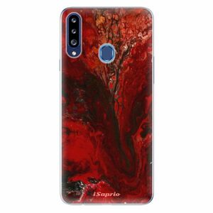 Odolné silikonové pouzdro iSaprio - RedMarble 17 - Samsung Galaxy A20s obraz