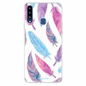 Odolné silikonové pouzdro iSaprio - Feather Pattern 10 - Samsung Galaxy A20s obraz