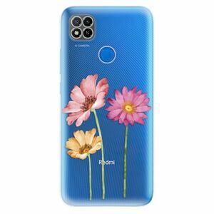 Odolné silikonové pouzdro iSaprio - Three Flowers - Xiaomi Redmi 9C obraz