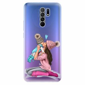 Odolné silikonové pouzdro iSaprio - Kissing Mom - Brunette and Boy - Xiaomi Redmi 9 obraz