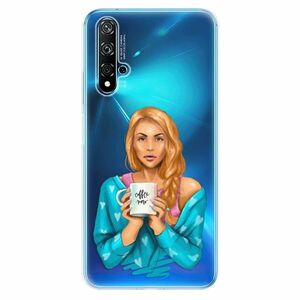 Odolné silikonové pouzdro iSaprio - Coffe Now - Redhead - Huawei Nova 5T obraz