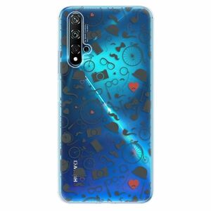 Odolné silikonové pouzdro iSaprio - Vintage Pattern 01 - black - Huawei Nova 5T obraz