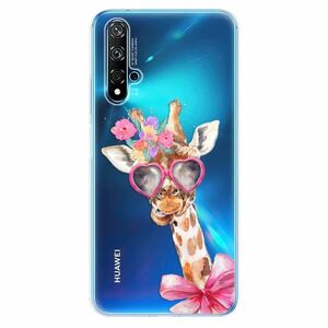 Odolné silikonové pouzdro iSaprio - Lady Giraffe - Huawei Nova 5T obraz