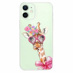 Odolné silikonové pouzdro iSaprio - Lady Giraffe - iPhone 12 mini obraz