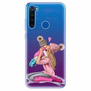 Odolné silikonové pouzdro iSaprio - Kissing Mom - Blond and Girl - Xiaomi Redmi Note 8T obraz