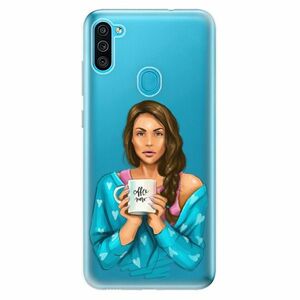 Odolné silikonové pouzdro iSaprio - Coffe Now - Brunette - Samsung Galaxy M11 obraz