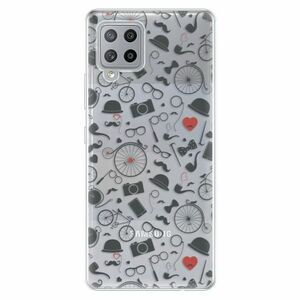 Odolné silikonové pouzdro iSaprio - Vintage Pattern 01 - black - Samsung Galaxy A42 obraz