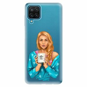 Odolné silikonové pouzdro iSaprio - Coffe Now - Redhead - Samsung Galaxy A12 obraz