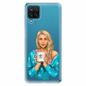 Odolné silikonové pouzdro iSaprio - Coffe Now - Blond - Samsung Galaxy A12 obraz