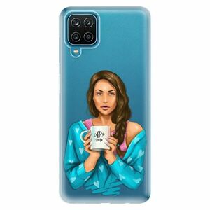 Odolné silikonové pouzdro iSaprio - Coffe Now - Brunette - Samsung Galaxy A12 obraz