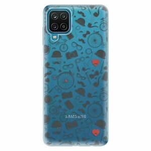 Odolné silikonové pouzdro iSaprio - Vintage Pattern 01 - black - Samsung Galaxy A12 obraz