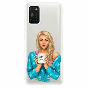 Odolné silikonové pouzdro iSaprio - Coffe Now - Blond - Samsung Galaxy A02s obraz