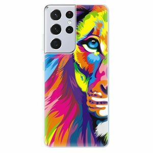 Odolné silikonové pouzdro iSaprio - Rainbow Lion - Samsung Galaxy S21 Ultra obraz