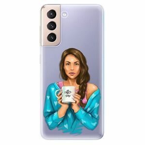 Odolné silikonové pouzdro iSaprio - Coffe Now - Brunette - Samsung Galaxy S21 obraz