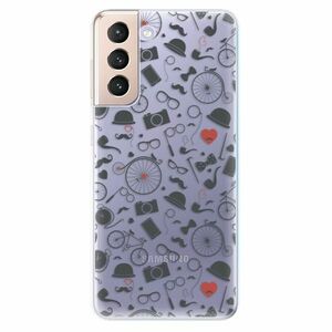 Odolné silikonové pouzdro iSaprio - Vintage Pattern 01 - black - Samsung Galaxy S21 obraz