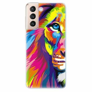 Odolné silikonové pouzdro iSaprio - Rainbow Lion - Samsung Galaxy S21 obraz