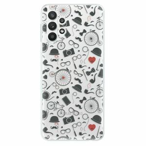 Odolné silikonové pouzdro iSaprio - Vintage Pattern 01 - black - Samsung Galaxy A32 5G obraz