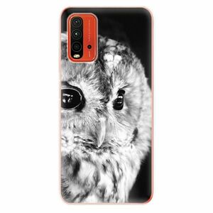 Odolné silikonové pouzdro iSaprio - BW Owl - Xiaomi Redmi 9T obraz