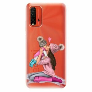 Odolné silikonové pouzdro iSaprio - Kissing Mom - Brunette and Girl - Xiaomi Redmi 9T obraz