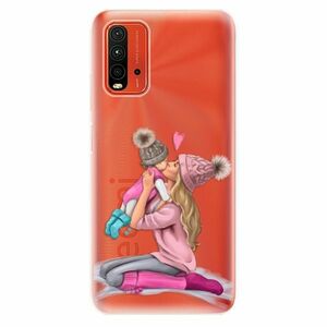 Odolné silikonové pouzdro iSaprio - Kissing Mom - Blond and Girl - Xiaomi Redmi 9T obraz