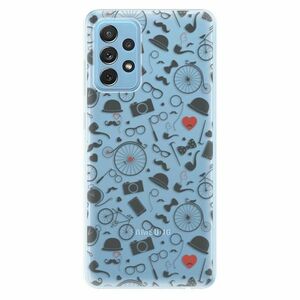 Odolné silikonové pouzdro iSaprio - Vintage Pattern 01 - black - Samsung Galaxy A72 obraz