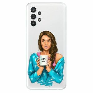 Odolné silikonové pouzdro iSaprio - Coffe Now - Brunette - Samsung Galaxy A32 obraz