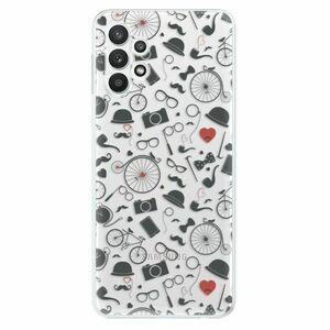 Odolné silikonové pouzdro iSaprio - Vintage Pattern 01 - black - Samsung Galaxy A32 obraz