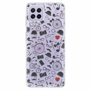 Odolné silikonové pouzdro iSaprio - Vintage Pattern 01 - black - Samsung Galaxy A22 obraz