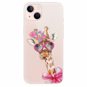 Odolné silikonové pouzdro iSaprio - Lady Giraffe - iPhone 13 obraz