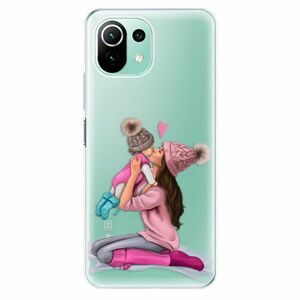 Odolné silikonové pouzdro iSaprio - Kissing Mom - Brunette and Girl - Xiaomi Mi 11 Lite obraz