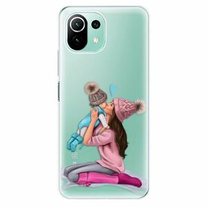 Odolné silikonové pouzdro iSaprio - Kissing Mom - Brunette and Boy - Xiaomi Mi 11 Lite obraz