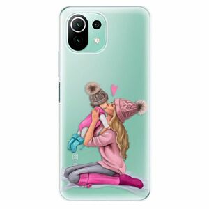 Odolné silikonové pouzdro iSaprio - Kissing Mom - Blond and Girl - Xiaomi Mi 11 Lite obraz